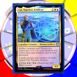 Magic The Gathering - Final Fantasy FOIL 0415 - Cid, Timeless Artificer - Image 1
