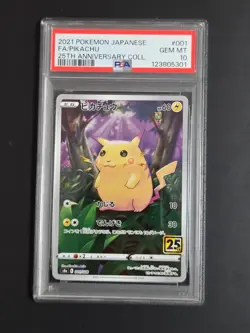 PSA 10 Pikachu 001/028 s8a 25th Anniversary Pokemon Card Japanese 2021 - Image 1