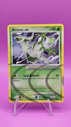 Pokemon Platinum Arceus AR2 Card Holofoil Rare Arceus LP 💚 - Image 1