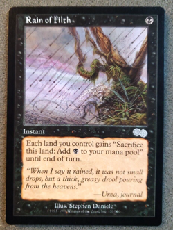 Rain of Filth Urza's Saga UN-PLAYED Black Uncommon MTG CARD (DS3D1PK)........... - Image 1