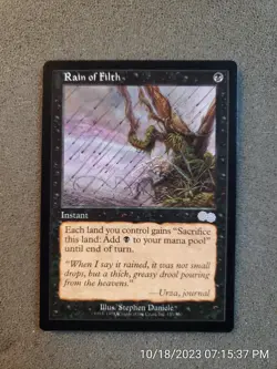 Rain of Filth Urza's Saga UN-PLAYED Black Uncommon MTG CARD (DS3D1PK)........... - Image 5