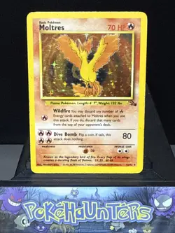 Pokemon Card Moltres 12/62 Fossil Set Rare Holo WOTC Played 2 - Image 1