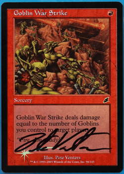 Goblin War Strike FOIL Scourge NM Red Common SIGNED CARD (505120) ABUGames - Image 1