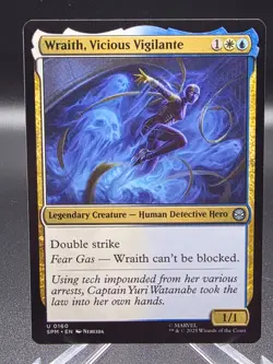 MTG: SPIDER-MAN: WRAITH, VICIOUS VIGILANTE, 0160, REGULAR, UNCOMMON, NM, SPM - Image 1