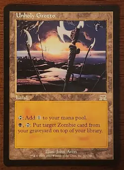 Unholy Grotto MtG Onslaught LP Magic The Gathering - Image 1
