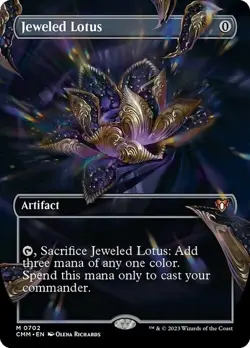 BORDERLESS Jeweled Lotus ~ Commander Masters [ NearMint ] [ Magic MTG ] - Image 1