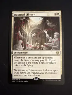 1x Haunted Library (006) Crimson Vow Commander LP MTG Magic the Gathering x1 MKE - Image 1