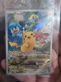 Pokemon TCG Pikachu 027 Sealed Pokemon Center Exclusive Stamped Promo - Image 1