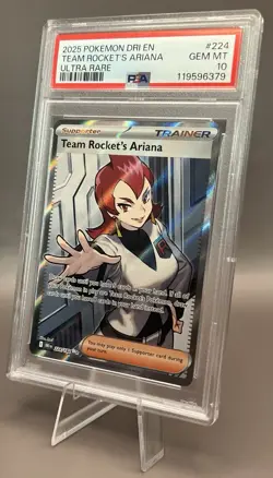 Pokemon TCG Team Rocket's Ariana 224/182 Destined Rivals - Graded PSA 10 GEM MT - Image 1