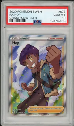 2020 Pokemon SWSH Champion's Path Full Art Hop #073 PSA 10 - Image 1