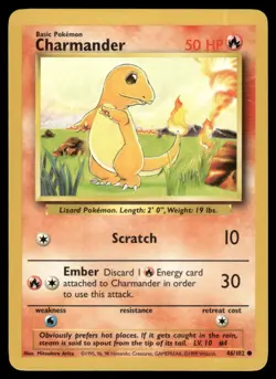 1999 Classic - Base Set Charmander VTG UNplayed Basic/Common #46 WOTC TGC - Image 1