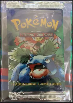 *BOX FRESH* 1999 Pokemon Base Set Booster Pack Unlimited- Venusaur Artwork 742818061582 - Image 1