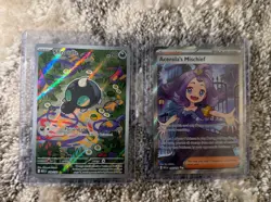 Pokemon TCG Lot of 2 IR Illustration Rares Acerola’s Mischief and Shroodle - Image 1