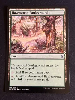 1x Havenwood Battleground (256) Commander Anthology LP MTG Magic x1 MKE - Image 1