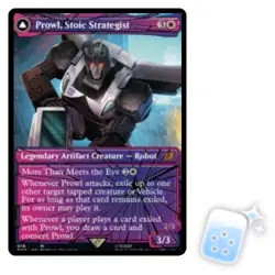 PROWL, STOIC STRATEGIST (SHATTERED GLASS) Transformer Magic MTG MINT CARD - Image 1
