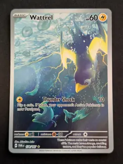 Wattrel 178/167 Twilight Masquerade Illustration Rare Full Art Pokemon Card NM - Image 1