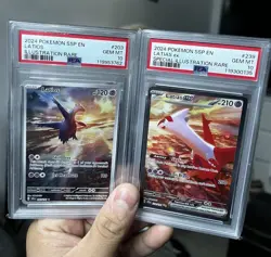 Pokemon Latias Latios Love Birds Psa 10 Card Surging Sparks #203 & #239 Set Of 2 - Image 1