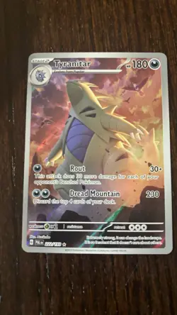Pokemon TCG Tyranitar Scarlet & Violet Paldea Evolved Holo Card 222/193 - Image 1