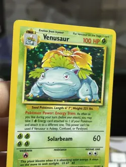 #3 Venusaur 15/102 Base Set 1999 Holo Rare WOTC Pokemon Card TCG - Image 5