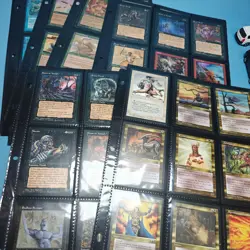 Old Vintage Magic Gathering Binder Sleeves 180 Cards Collection MTG 90s - Image 1