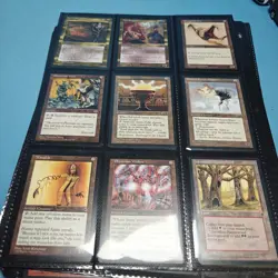 Old Vintage Magic Gathering Binder Sleeves 180 Cards Collection MTG 90s - Image 4