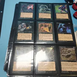 Old Vintage Magic Gathering Binder Sleeves 180 Cards Collection MTG 90s - Image 5
