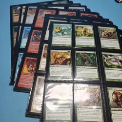 Old Vintage Magic Gathering Binder Sleeves 180 Cards Collection MTG - Image 1