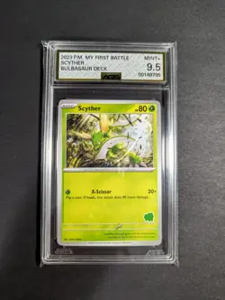 AGS 9.5 MINT+ Scyther - My First Battle-Bulbasaur Deck 2023 Pokemon Card Graded - Image 1
