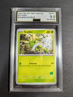 AGS 9.5 MINT+ Scyther - My First Battle-Bulbasaur Deck 2023 Pokemon Card Graded - Image 2