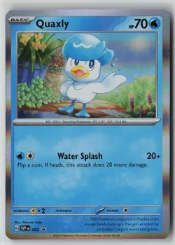 Quaxly 003 Pokemon TCG Scarlet & Violet Promo Cards Holo (Near Mint) NM 1 - Image 1