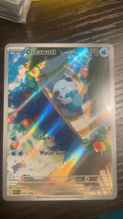 Oshawott Illustration Rare Pokemon White Flare Card 105/086 English - Image 1