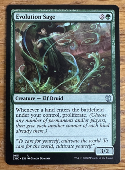 MTG Zendikar Rising Commander, Evolution Sage - Image 1
