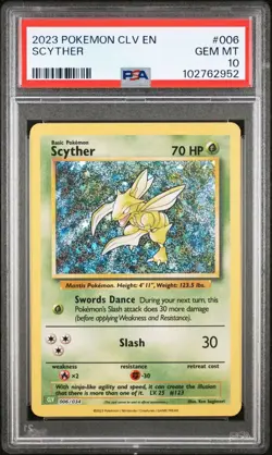 PSA 10 GEM MINT Scyther 006/034 CLV Classic Box Holo Rare Pokemon TradingCG 2023 - Image 1