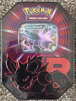 Pokemon TCG Team Rocket Tins Set of 3 Mewtwo & Nidoking & Persian Factory Sealed - Image 4