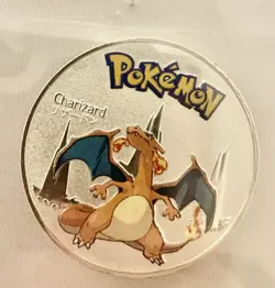 Pokemon Charizard Silver Collectible Coin Rare Pokemon 1st Edition - Image 1