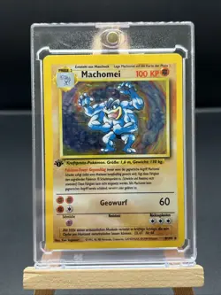 Machomei Pokemon Karte 8/102 - Base Set, Holo, 1. Edition, TCG - Image 1