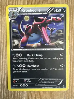 Krookodile - 66/108 - Holo Rare Pokemon BW5 Dark Explorers HP - Image 1