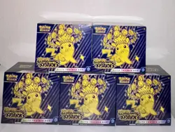 Pokemon TCG Surging Sparks ETB Elite Trainer Box Set Lot Of x5 New Sealed - Image 1