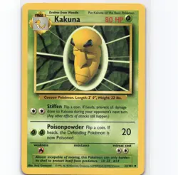 Kakuna Uncommon Base Set 033/102 LP Pokemon - Image 1