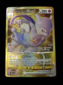 🔥 Pokemon TCG Mewtwo VSTAR #086 Gold Ultra Rare Pokemon GO SHARP - 👀 - Image 1