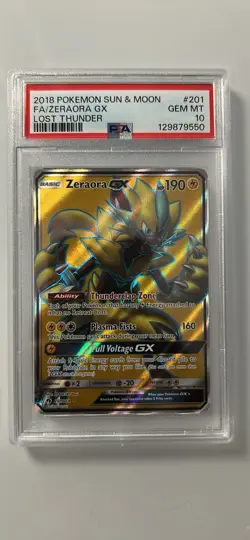2018 Pokemon Sun & Moon Zeraora GX Lost Thunder #201 PSA 10 - Image 1