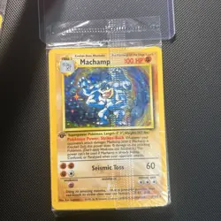 1999 Pokemon - FACTORY SEALED 1st Edition MACHAMP 8/102 - Holo - Image 1