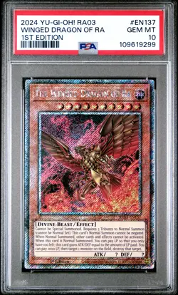 2024 YU-GI-OH! RA03-QUARTER CENTURY BONANZA THE WINGED DRAGON OF RA PSA 10 - Image 1