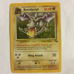 Aerodactyl 1/62 Holo Rare Fossil Card LP Pokemon TCG - Image 1