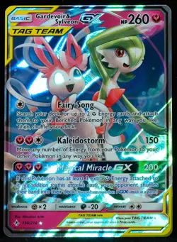 Gardevoir & Sylveon GX Tag Team #130 NM-M Pokemon Card - Image 1