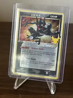Pokemon Greninja Gold Star SWSH144 Black Star Promo Card Celebrations 25th Anniv - Image 1
