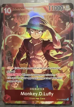 Sealed Promo One Piece CARD Treasure Booster Monkey.D.Luffy ST10-006 SR New - Image 1