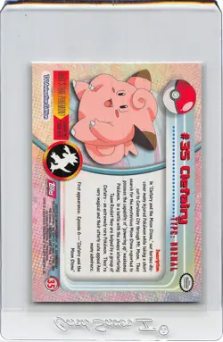 Clefairy #35 - RED LOGO - NON-HOLO - Series 1 - TOPPS POKEMON CARD - NM - Image 2