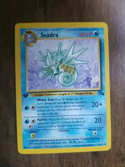 Seadra 1st Edition Fossil Uncommon 42/62 Pokemon Card Near Mint - Image 1