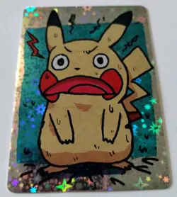 PokeDoodly PIKACHU Pack Hit Holo First Edition Pokemon Card Chase SR Full Art - Image 2